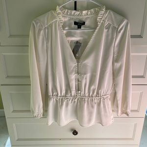 Silk new blouse from JCrew- new never worn. Color is creamy white